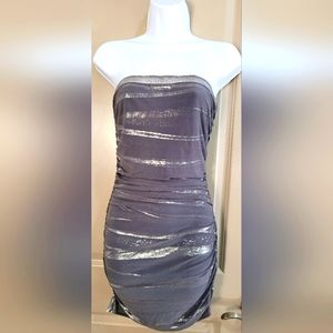 Forever 21 Gray/Metallic silver Bodycon tube dress Size Medium